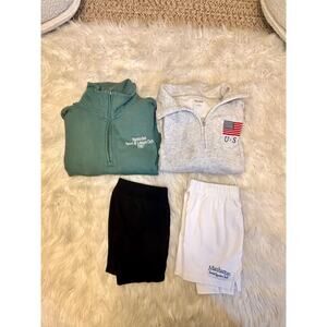 Hollister Size Small Bundle Lot 2 Quarter Zip Sweatshirts & 2 Shorts